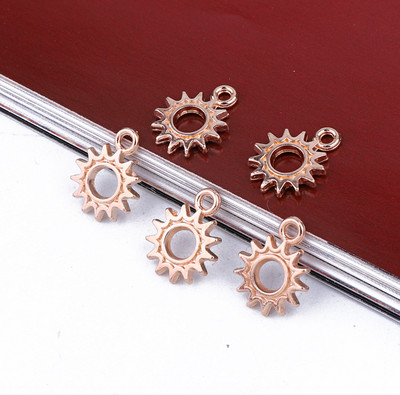 20 de bucăți de modă auriu gol soare cercei din aliaj breloc bricolaj brățară mică picătură de ureche bijuterii punk accesoriu face