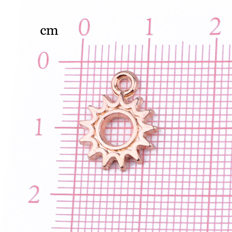 20 de bucăți de modă auriu gol soare cercei din aliaj breloc bricolaj brățară mică picătură de ureche bijuterii punk accesoriu face