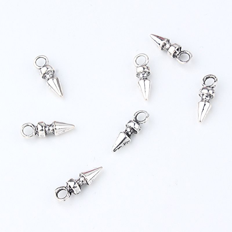 10 бр. Пънк древна конусна обеца Чар Находки от сплав Тибетски обеци Гривна Висулка Направете бижута Аксесоари