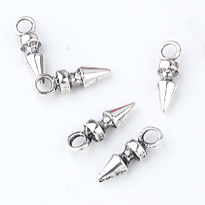 10 бр. Пънк древна конусна обеца Чар Находки от сплав Тибетски обеци Гривна Висулка Направете бижута Аксесоари