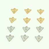 10 buc. Brelocuri noi, din aliaj, în formă de triunghi mic, pentru descoperiri de pandantiv pentru cercei, bijuterii DIY, pentru a face cercei suspendați, accesoriu pentru brățară