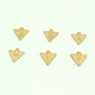 10 buc. Brelocuri noi, din aliaj, în formă de triunghi mic, pentru descoperiri de pandantiv pentru cercei, bijuterii DIY, pentru a face cercei suspendați, accesoriu pentru brățară