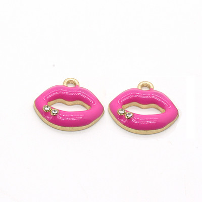 10 bucăți de modă sexy cu buze roșii pentru cercei, fantomă de Halloween, bijuterii DIY, pandantive, accesoriu pentru brățară, colier, ornamente