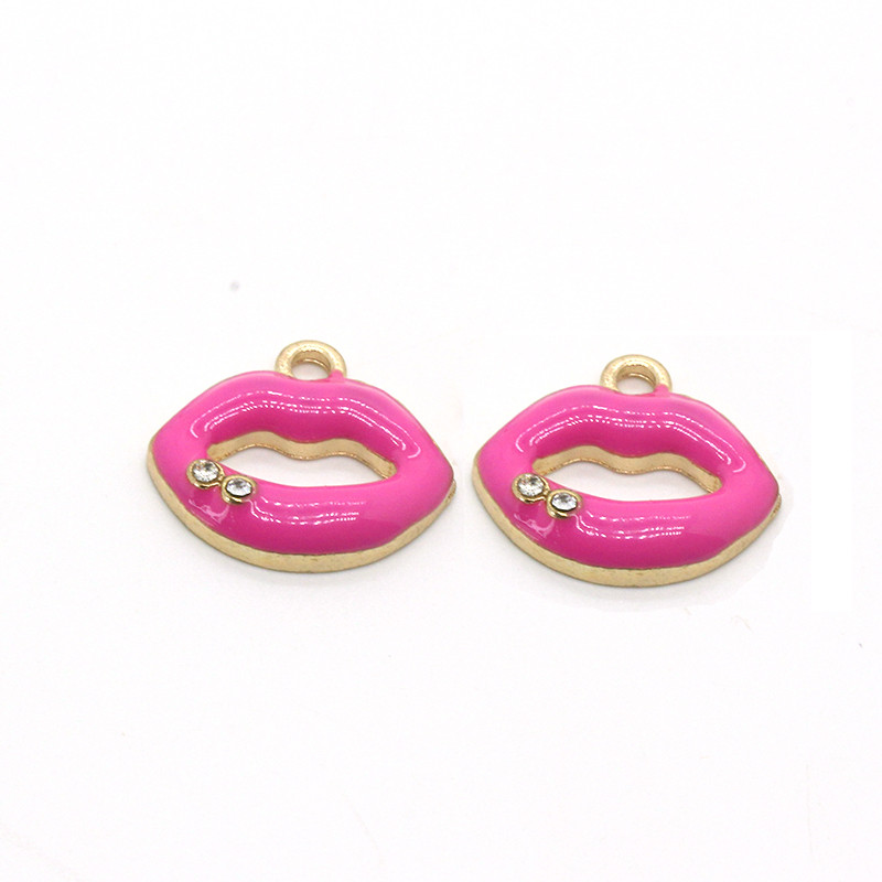 10 bucăți de modă sexy cu buze roșii pentru cercei, fantomă de Halloween, bijuterii DIY, pandantive, accesoriu pentru brățară, colier, ornamente