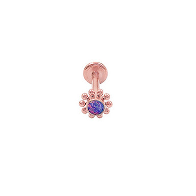 1PC G23 Titan Opal Zircon Cluster Ureche Tragus Helix Cartilaj Cristal Bijuterie Cercei Stud Labret Bar Inel Body Piercing Bijuterii