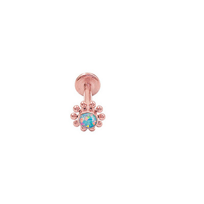1PC G23 Titan Opal Zircon Cluster Ureche Tragus Helix Cartilaj Cristal Bijuterie Cercei Stud Labret Bar Inel Body Piercing Bijuterii