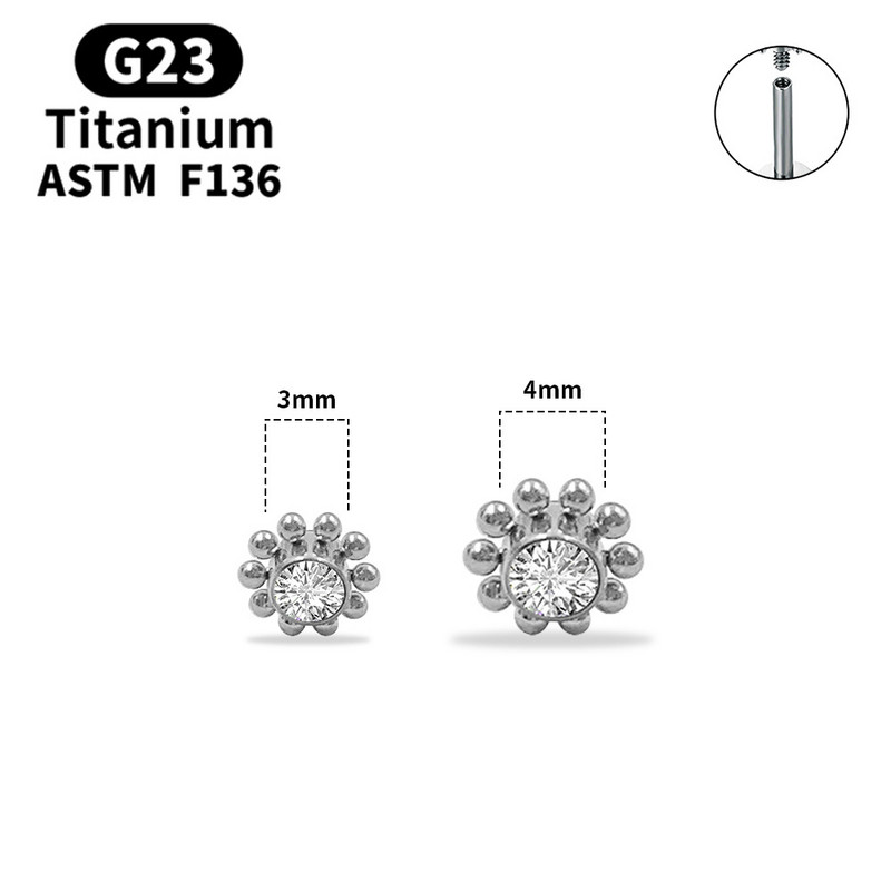 1 vnt G23 titano opalo cirkonio auskarai Tragus Helix kremzlės krištolo brangakmenių auskarai, smeigtukai Labret bar žiedas kūno auskarų vėrimas papuošalai