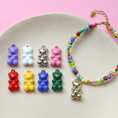 2 buc 11x20mm INS Pictura Urs Brelocuri din metal Diy Moda Simplă Cercei Brățară Pandantive Conector Bijuterii Accesorii