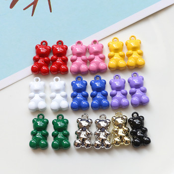 2 τμχ 11x20mm INS Ζωγραφική Bear Metal Charms Diy Simple Fashion Σκουλαρίκια Βραχιόλι Μενταγιόν Σύνδεση Αξεσουάρ κοσμήματος