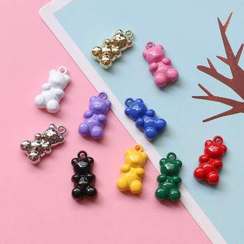 2 τμχ 11x20mm INS Ζωγραφική Bear Metal Charms Diy Simple Fashion Σκουλαρίκια Βραχιόλι Μενταγιόν Σύνδεση Αξεσουάρ κοσμήματος