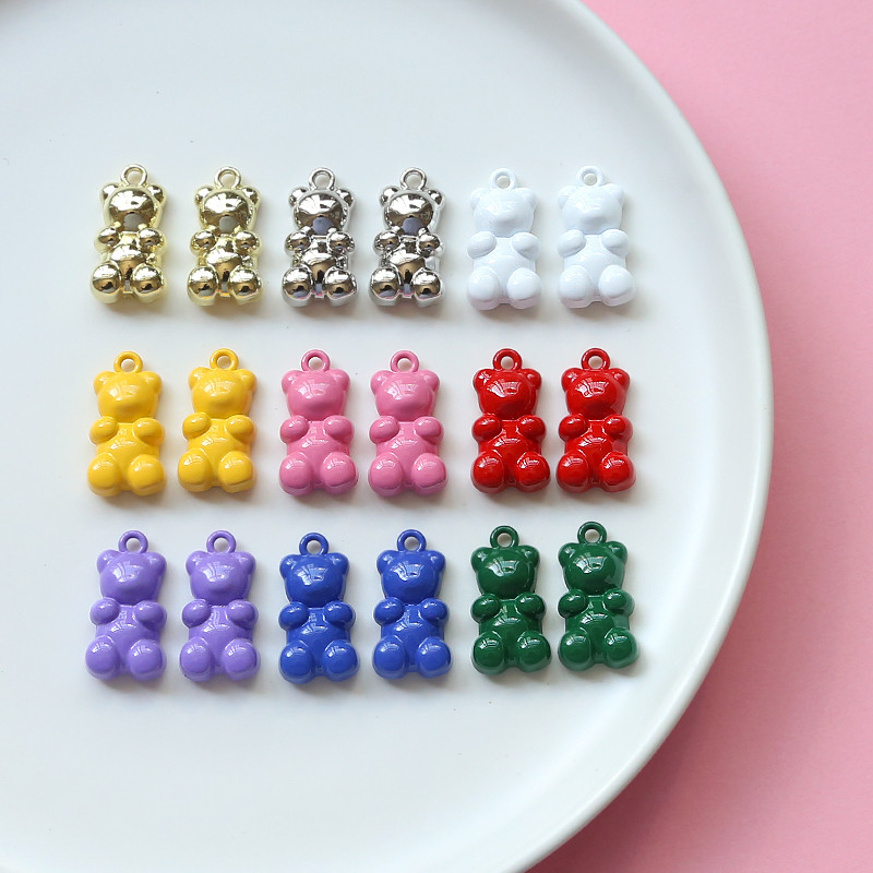 2 buc 11x20mm INS Pictura Urs Brelocuri din metal Diy Moda Simplă Cercei Brățară Pandantive Conector Bijuterii Accesorii