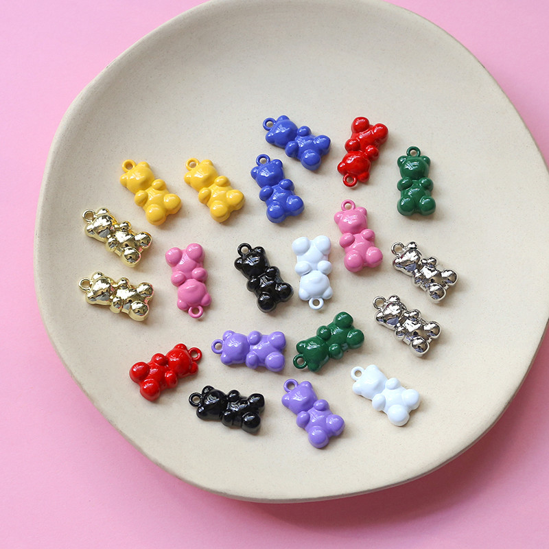 2 buc 11x20mm INS Pictura Urs Brelocuri din metal Diy Moda Simplă Cercei Brățară Pandantive Conector Bijuterii Accesorii