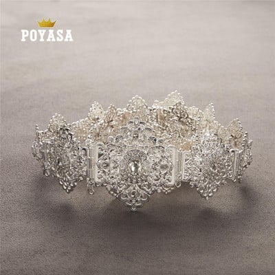 Caftan marocan șic pentru nuntă, curea metalică de culoare auriu și argintiu, pentru curea de lux pentru femei, lanț de curele cu lungime reglabilă