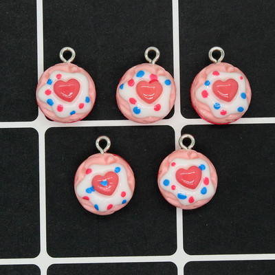 10 buc/loturi Mini Simulare Alimente Prăjitură Popsicle Rașină Brelocuri Drăguț DIY Bijuterii Inimi Pandantiv Pentru Cercei Brățară Accesoriu pentru Păr