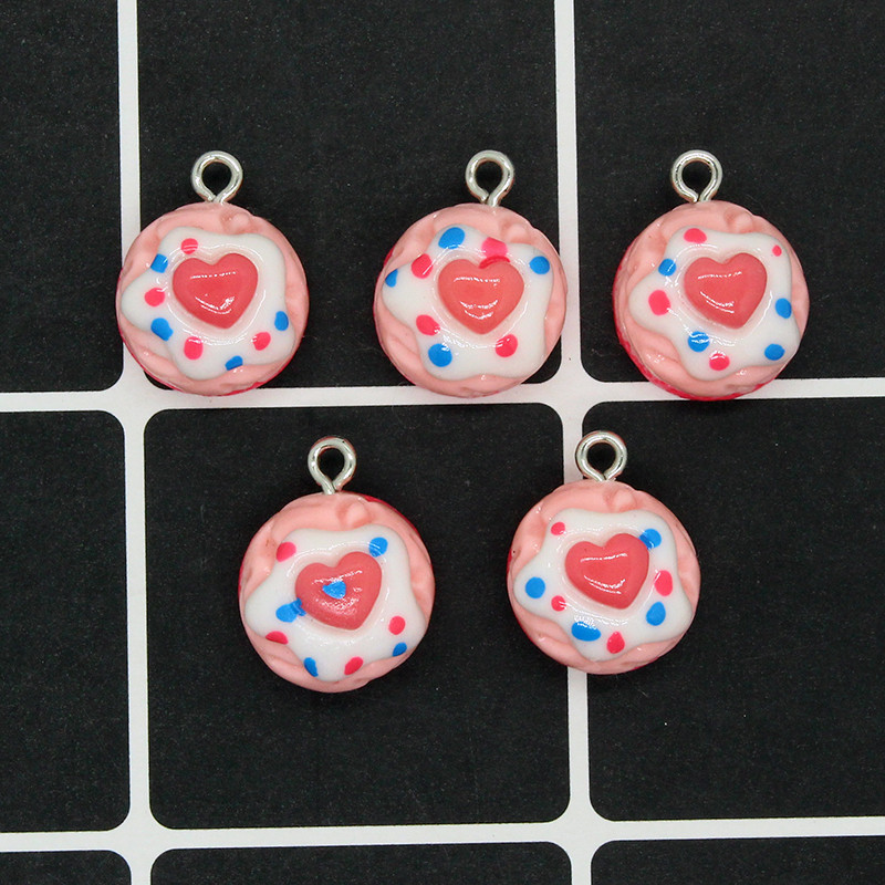10 buc/loturi Mini Simulare Alimente Prăjitură Popsicle Rașină Brelocuri Drăguț DIY Bijuterii Inimi Pandantiv Pentru Cercei Brățară Accesoriu pentru Păr