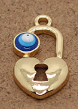 5 buc Hollow Moon Heart Love Evil Eye Charms cheie simplă stea Fatima brățară de mână colier pandantiv accesoriu bijuterii DIY