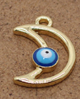 5 buc Hollow Moon Heart Love Evil Eye Charms cheie simplă stea Fatima brățară de mână colier pandantiv accesoriu bijuterii DIY