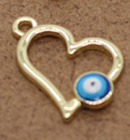 5 buc Hollow Moon Heart Love Evil Eye Charms cheie simplă stea Fatima brățară de mână colier pandantiv accesoriu bijuterii DIY