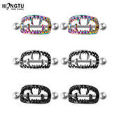 2PCS Sexy Teeth Nipple Ring Shield Cover Barbell Nipple Piercing Bar за жени 14G хирургическа стомана Бърз пиърсинг бижута