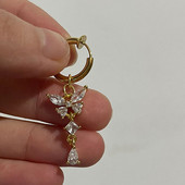 1 buc Inel pentru buric fals cu fluture Clip de piercing pentru buric fals pe ombilical Clip de cercei pentru cartilaj fals pentru buric