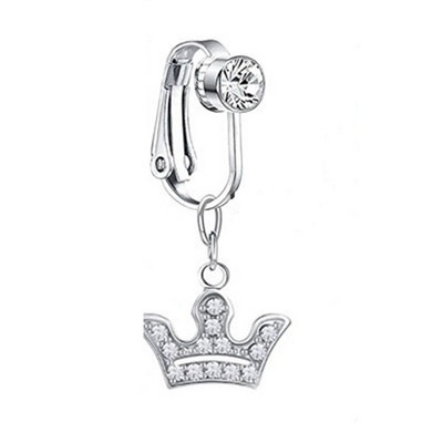 1 buc Inel pentru buric fals cu fluture Clip de piercing pentru buric fals pe ombilical Clip de cercei pentru cartilaj fals pentru buric