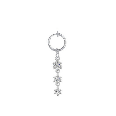 1 buc Inel pentru buric fals cu fluture Clip de piercing pentru buric fals pe ombilical Clip de cercei pentru cartilaj fals pentru buric