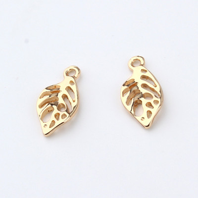 10 buc. Cercei cu picătură de frunze goale de epocă Breloc din aliaj Colier mic simplu, brăţară, pandantiv, accesoriu, bijuterii lucrate manual.