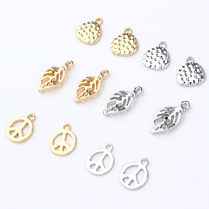 10 buc. Cercei cu picătură de frunze goale de epocă Breloc din aliaj Colier mic simplu, brăţară, pandantiv, accesoriu, bijuterii lucrate manual.