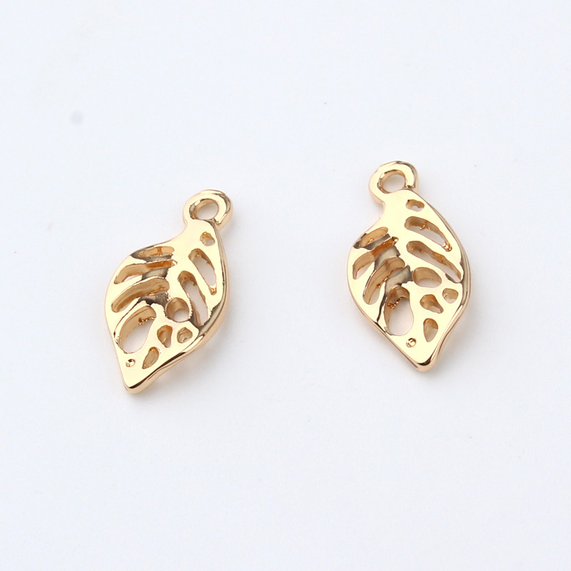 10 buc. Cercei cu picătură de frunze goale de epocă Breloc din aliaj Colier mic simplu, brăţară, pandantiv, accesoriu, bijuterii lucrate manual.