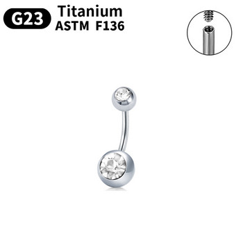 Модерен 14G дамски секси пръстен за пъпа с вътрешна резба G23 Ti6AL4VELI Пиърсинг за пъпа се предлага с колоритен цирконов опал