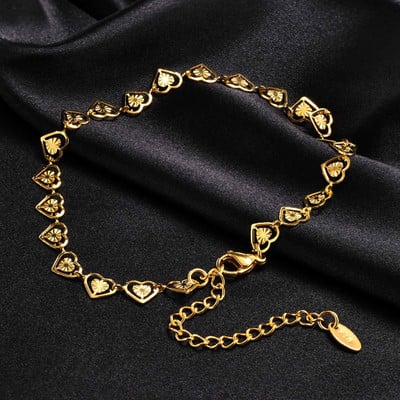 Elegáns Butterfly Charm Chain Bokaláncok Női, Heart Links Boka, Nem Allergia Rozsdamentes acél Nyári vakáció Strandékszerek