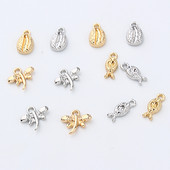 10 vnt mažų drugelių žuvies kriauklių auskarai iš lydinio pakabukai Mini mieli auskarai auskarai apyrankės jungtis pakabukas papuošalų radiniai