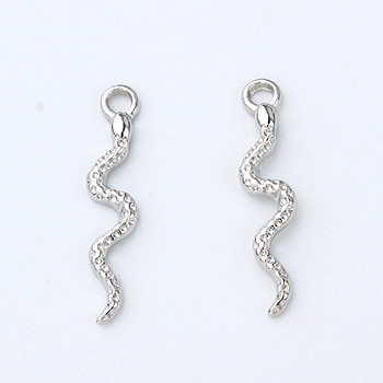 10 τμχ Punk Hippocampus Snake Earring Alloy Rhinestone Charms Small Earrings Βραχιόλι Connector Findings For Jewelry Make