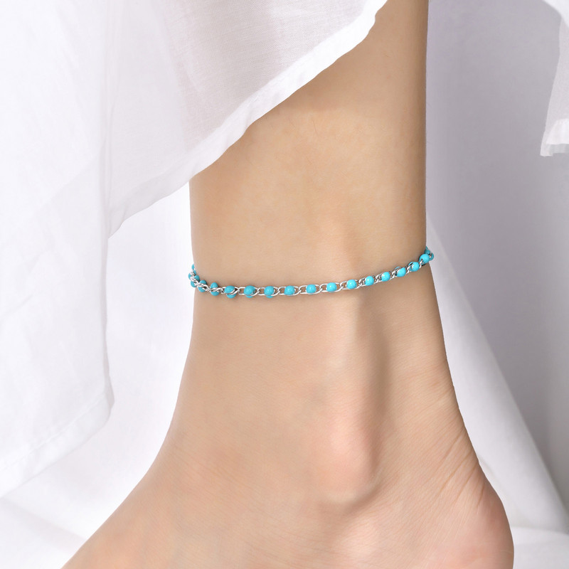 Noile glezne din oțel inoxidabil la modă, cadou pentru femei, lanț extensibil reglabil, bijuterii pentru picioare, accesorii pentru femei