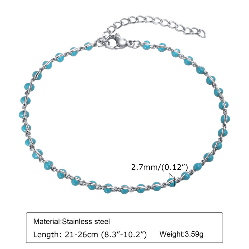 Noile glezne din oțel inoxidabil la modă, cadou pentru femei, lanț extensibil reglabil, bijuterii pentru picioare, accesorii pentru femei