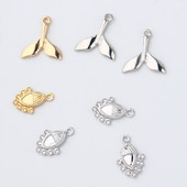 10 buc. Brelocuri pentru cercei cu ciucuri cu coadă clasică, accesorii pentru pandantiv din aliaj, cercei cu picătură în formă de evantai retro, brăţară, accesorii pentru bijuterii