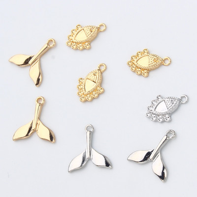 10 buc. Brelocuri pentru cercei cu ciucuri cu coadă clasică, accesorii pentru pandantiv din aliaj, cercei cu picătură în formă de evantai retro, brăţară, accesorii pentru bijuterii