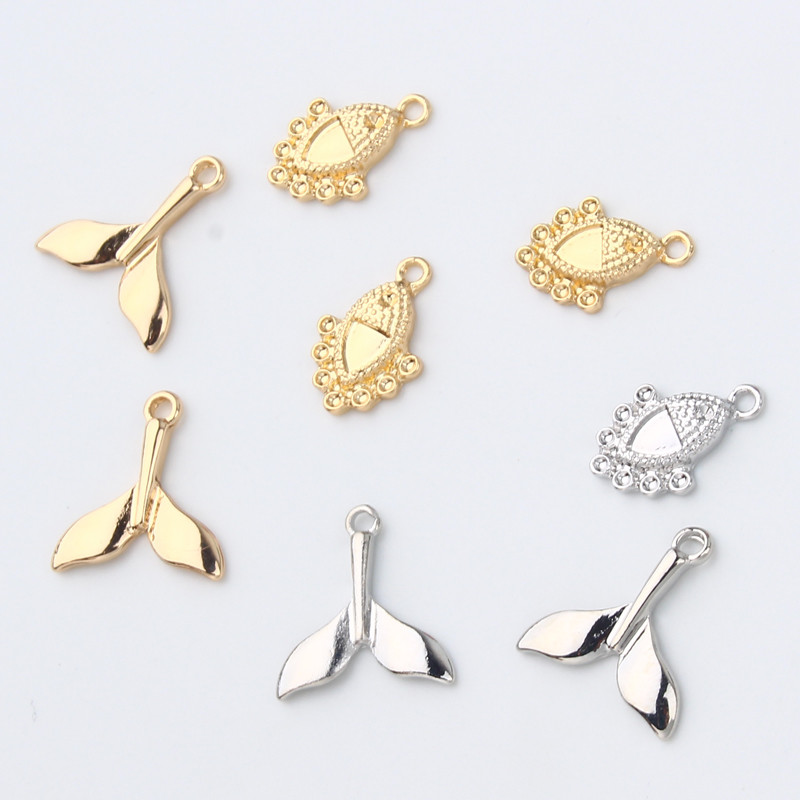 10 buc. Brelocuri pentru cercei cu ciucuri cu coadă clasică, accesorii pentru pandantiv din aliaj, cercei cu picătură în formă de evantai retro, brăţară, accesorii pentru bijuterii