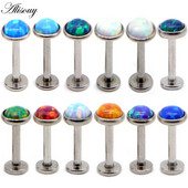 1 db 16G Opál Piercing Labret Stud Langue Lip Stud Piercing Fül Porc Fül Stud Ombligo Fülbevaló Fül Piercing Testékszer