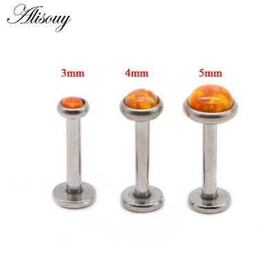 1 db 16G Opál Piercing Labret Stud Langue Lip Stud Piercing Fül Porc Fül Stud Ombligo Fülbevaló Fül Piercing Testékszer
