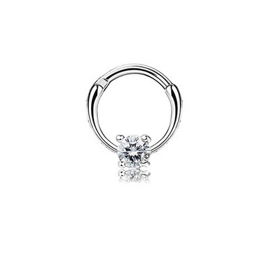 1 buc. Inele 16G Septum Clicker Inele cu segmente cu balamale pentru nas Inele pentru cartilaj Tragus Hoop Helix Cercei Daith Bijuterii piercing la nas