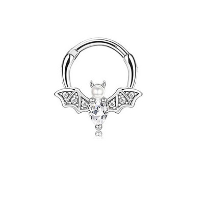 1 buc. Inele 16G Septum Clicker Inele cu segmente cu balamale pentru nas Inele pentru cartilaj Tragus Hoop Helix Cercei Daith Bijuterii piercing la nas