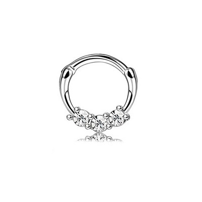1 buc. Inele 16G Septum Clicker Inele cu segmente cu balamale pentru nas Inele pentru cartilaj Tragus Hoop Helix Cercei Daith Bijuterii piercing la nas