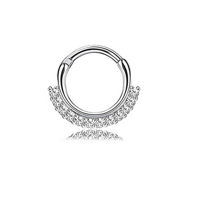 1 buc. Inele 16G Septum Clicker Inele cu segmente cu balamale pentru nas Inele pentru cartilaj Tragus Hoop Helix Cercei Daith Bijuterii piercing la nas