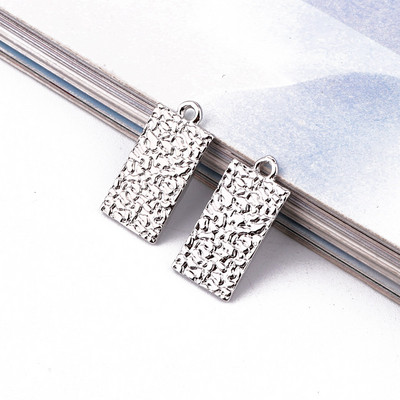 5 komada 10*18 mm novčić vodeni valoviti listovi metalne legure privjesci za naušnice nalazi DIY dodaci retro ogrlica privjesak nakit privjesak