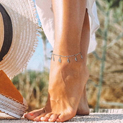 Brațe de gleznă cu lanț din oțel inoxidabil de culoare aurie pentru femei, 1/2/3 buc/set Bijuterii pentru picior desculț pentru plajă, lanț pentru picioare, gleznă, cadouri de vacanță