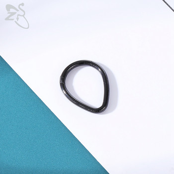 ZS 1 брой черен цвят 316L пръстен за нос от неръждаема стомана за жени, мъже 8 мм пънк лунен шип ухото спирала преграда трагус пиърсинг бижута