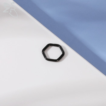 ZS 1 брой черен цвят 316L пръстен за нос от неръждаема стомана за жени, мъже 8 мм пънк лунен шип ухото спирала преграда трагус пиърсинг бижута