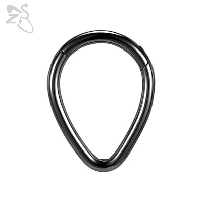 ZS 1 bucată inel de nas din oțel inoxidabil 316L, culoare neagră, pentru femei, bărbați, 8 mm, punk, moon, spike, ureche, helix, septum, piercing, bijuterii