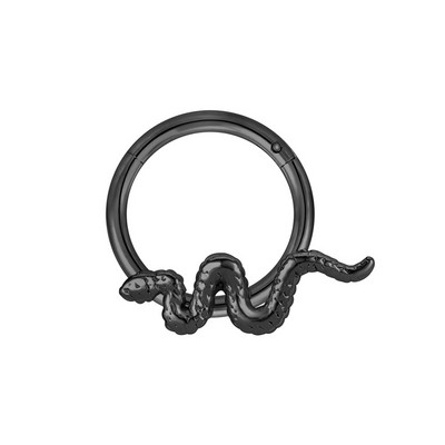 ZS 1 bucată inel de nas din oțel inoxidabil 316L, culoare neagră, pentru femei, bărbați, 8 mm, punk, moon, spike, ureche, helix, septum, piercing, bijuterii
